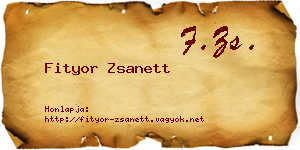 Fityor Zsanett névjegykártya